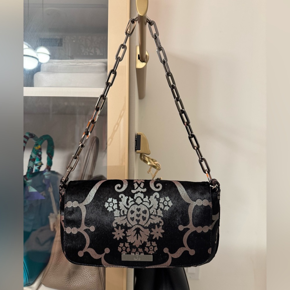 Vintage Gucci Tom Ford Velvet Devoré Chain Shoulder Bag - Picture 4 of 13